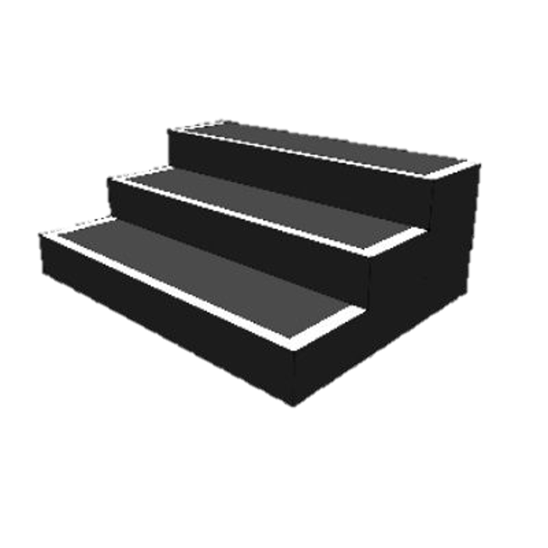 3 Section Step 400mm x 1000mm equipment hire