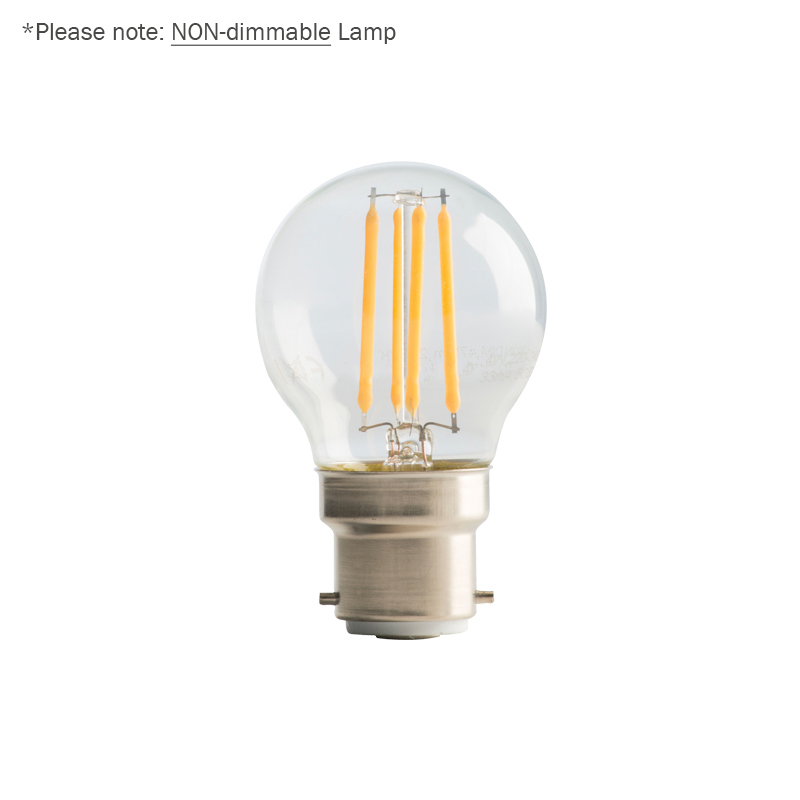 4W Clear LED Golf Ball Lamp 2700K (Glass) (Non-Dim) equipment hire