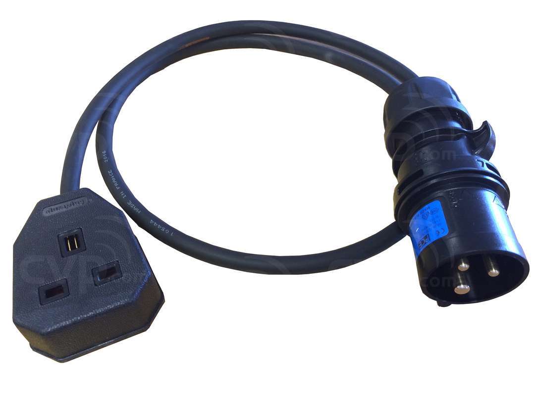 Adpt 16A - 13A Socket 1.5m equipment hire