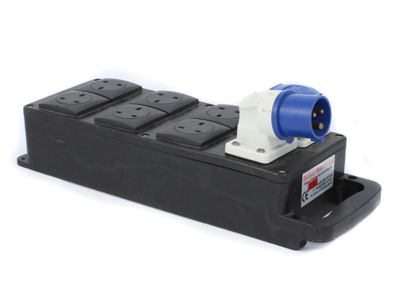 Distro 16A In/Thru > 6x 13A equipment hire